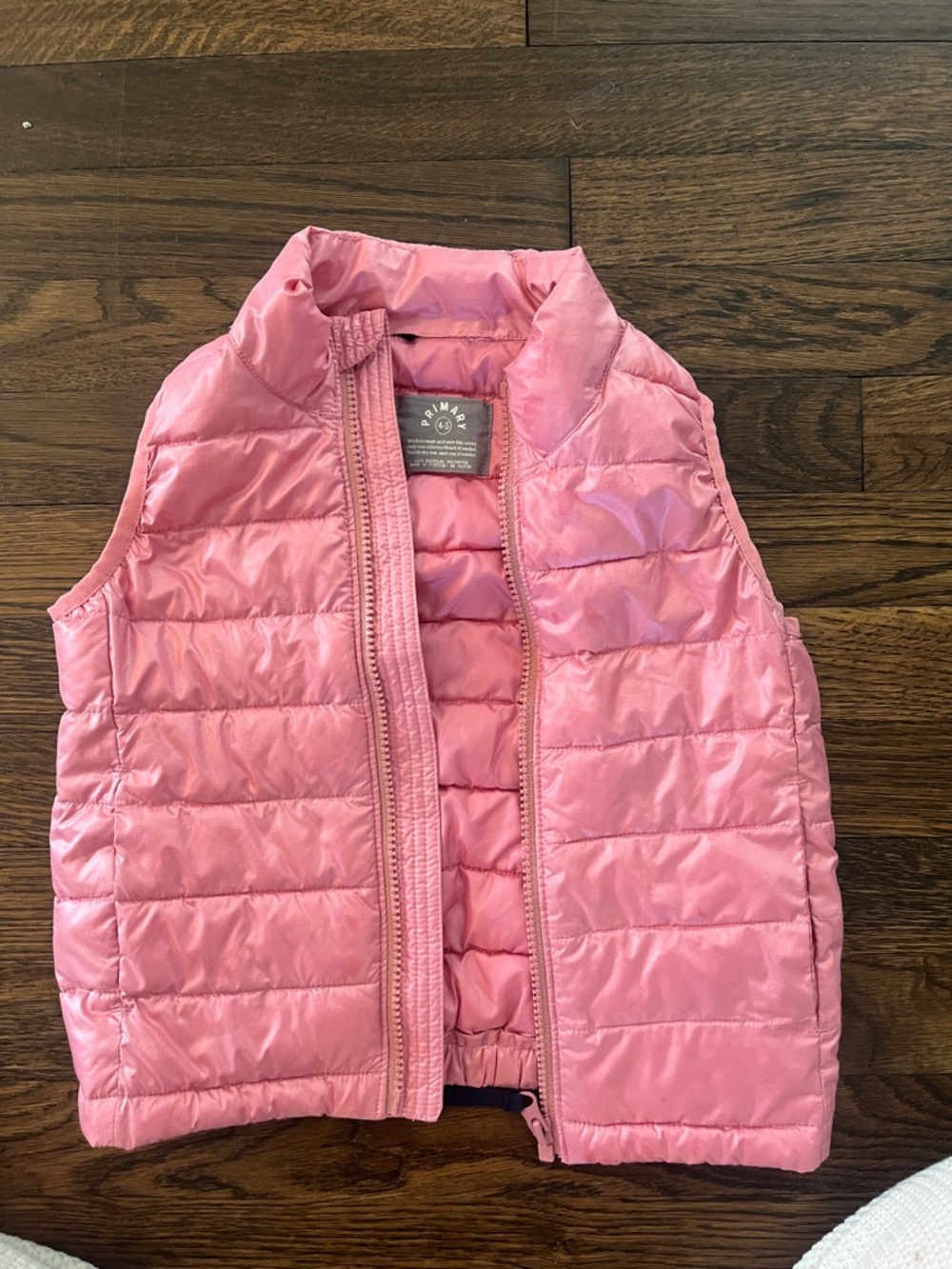 Primary Pink Quilted Puffer Vest